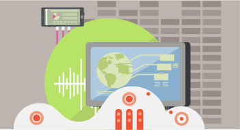 Abstract illustration representing software licences