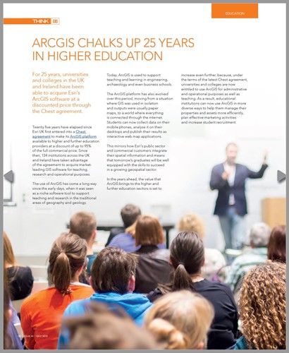 Esri newsletter screenshot