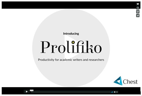 Snip of slide one of Prolifiko video presentation
