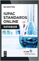 Thumbnail of De Gruyter IUPAC Standards Online cover