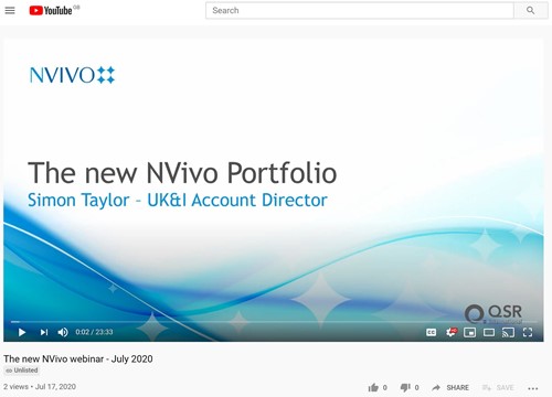 Image of the front screen of the webinar recording