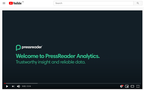 YouTube front screen for video guide