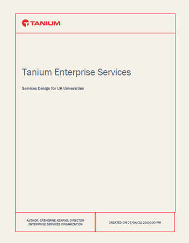 Front cover of Tanium PDF