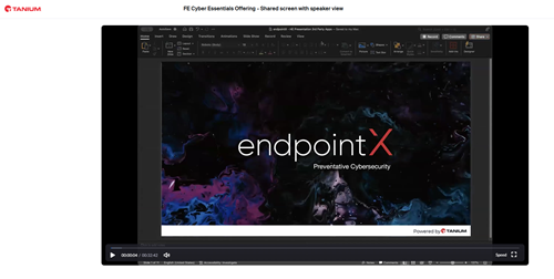 Screenshot of start of webinar