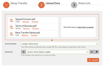 Hexiosec Transfer Upload